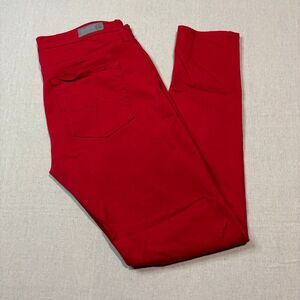 AG Adriano Goldschmied Jeans Womens 28 Red The Abbey Ankle Mid Rise Super Skinny